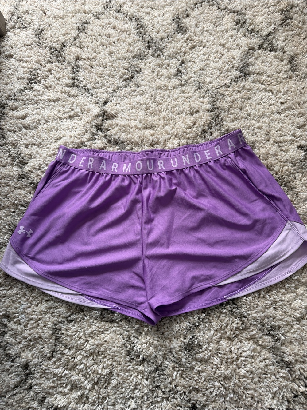 Under Armour Women's Lavender Performance Running Shorts